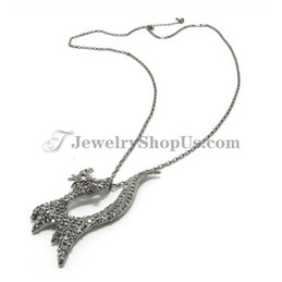 Cartoon Cat Alloy Pendant with Rhinestones