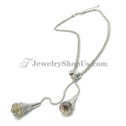Gorgeous Alloy Pendant with Rhinestones and Zircons