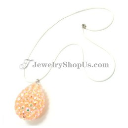 Beautiful Plexiglass and Rhinestones Pendant