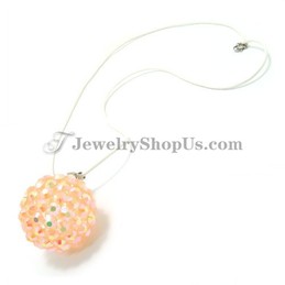 Fashion Alloy Gold Plexiglass and Rhinestones Pendant