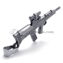 Fine Alloy Rifle Shotgun Shape Pendant