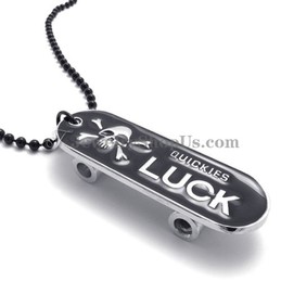 Fashion Alloy Black Skateboard Shape Pendant