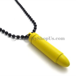 Fashion Yellow Alloy Lovers Bullet Pendants