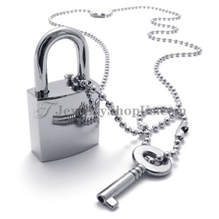 Fashion Alloy Lock and Key Pendants
