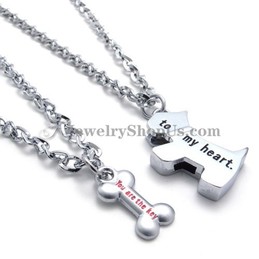 Elegant Alloy Dog and Bone Lovers Pendants