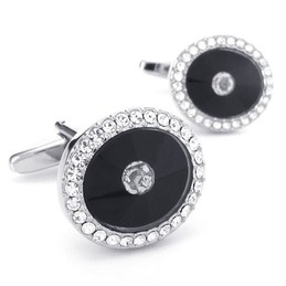 Elegant Shape Delicate Colors High Quality Titanium Cufflinks - Free Shipping