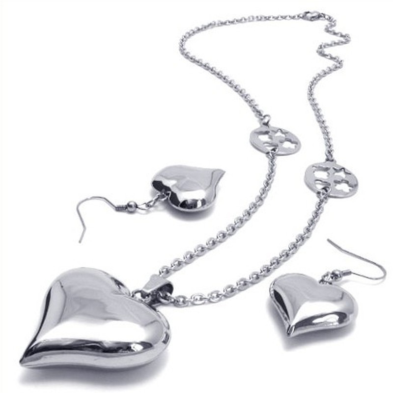 Beautiful Design Color Brilliancy Reliable Quality Titanium Jewelry Sets Including Necklace Pendant Earring - Free Shipping