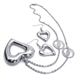 Elegant Shape Color Brilliancy Stable Quality Titanium Jewelry Sets Including Necklace Pendant Earring - Free Shipping