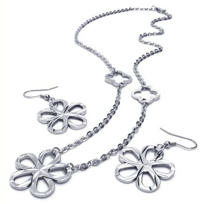 Beautiful Design Color Brilliancy Excellent Quality Titanium Jewelry Sets Including Necklace Pendant Earring - Free Shipping