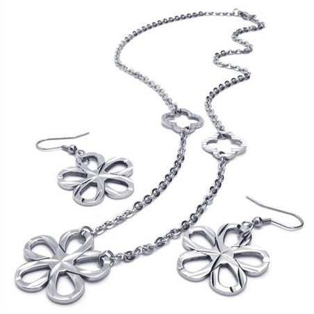Beautiful Design Color Brilliancy Excellent Quality Titanium Jewelry Sets Including Necklace Pendant Earring - Free Shipping
