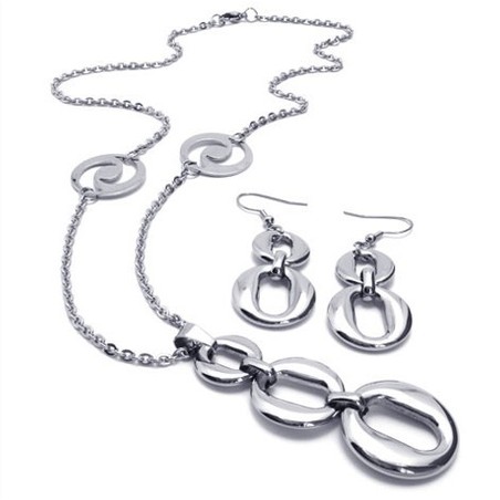 Deft Design Color Brilliancy Excellent Quality Titanium Jewelry Sets Including Necklace Pendant Earring - Free Shipping