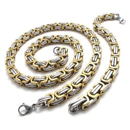 Finely Processed Color Brilliancy Stable Quality Titanium Jewelry Sets Including Necklace Bracelet - Free Shipping