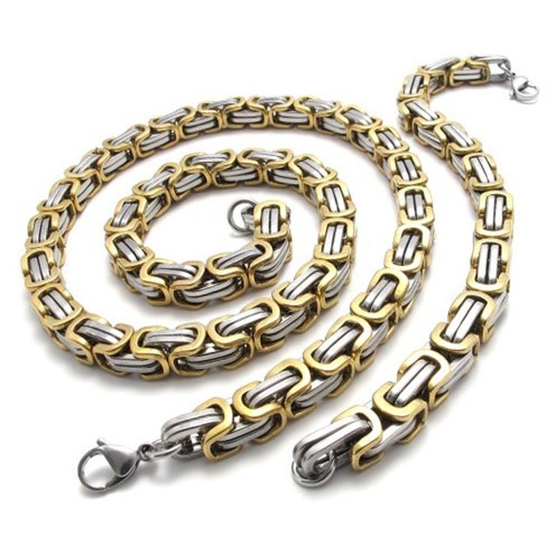 Finely Processed Color Brilliancy Stable Quality Titanium Jewelry Sets Including Necklace Bracelet - Free Shipping