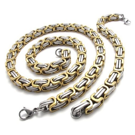 Finely Processed Color Brilliancy Stable Quality Titanium Jewelry Sets Including Necklace Bracelet - Free Shipping