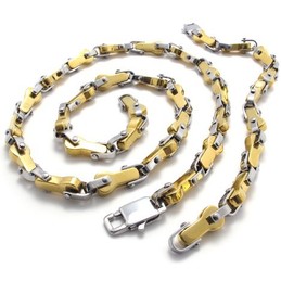 Modern Design Color Brilliancy Stable Quality Titanium Jewelry Sets Including Necklace Bracelet - Free Shipping