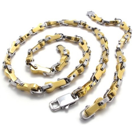 Modern Design Color Brilliancy Stable Quality Titanium Jewelry Sets Including Necklace Bracelet - Free Shipping