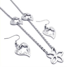 Skillful Manufacture Color Brilliancy Reliable Quality Titanium Jewelry Sets Including Necklace Pendant Earring - Free Shipping
