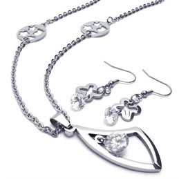 Attractive Design Color Brilliancy High Quality Titanium Jewelry Sets Including Necklace Pendant Earring - Free Shipping