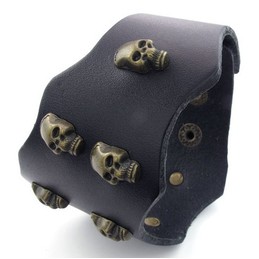 Deft Design Delicate Colors The Queen of Quality Stainless Steel Titanium Leather Bangle