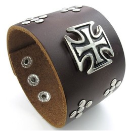 Professional Design Delicate Colors Superior Quality Stainless Steel Titanium Leather Bangle