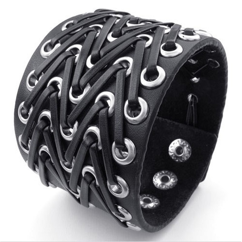 Skillful Manufacture Delicate Colors Reliable Quality Titanium Leather Bangle