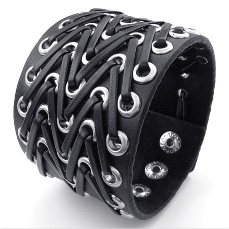 Skillful Manufacture Delicate Colors Reliable Quality Titanium Leather Bangle