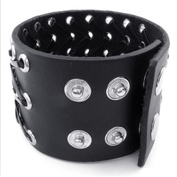 Skillful Manufacture Delicate Colors Reliable Quality Titanium Leather Bangle