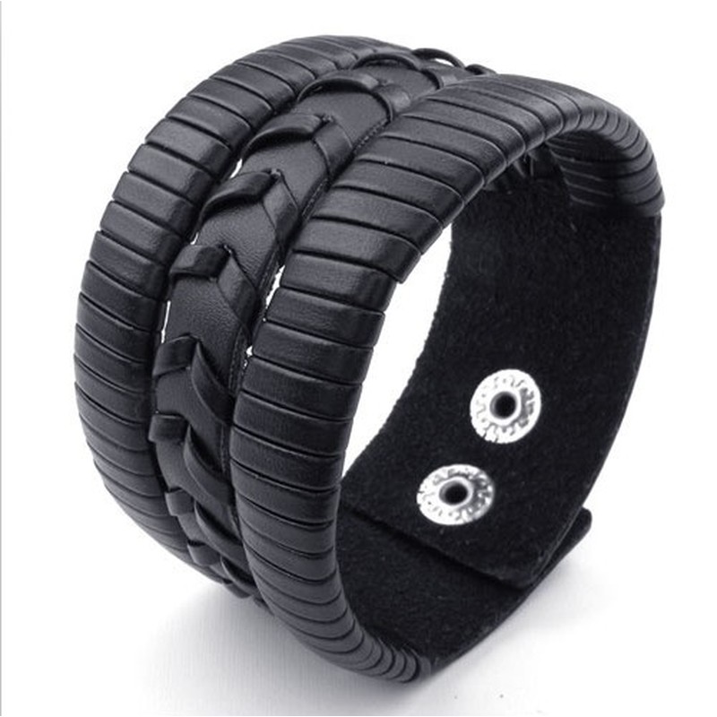 Skillful Manufacture Delicate Colors Reliable Quality Titanium Leather Bangle