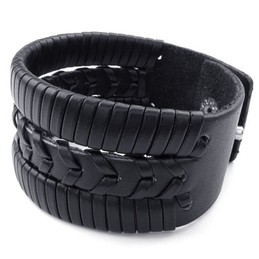 Skillful Manufacture Delicate Colors Reliable Quality Titanium Leather Bangle