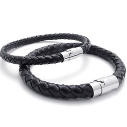 Deft Design Delicate Colors High Quality Titanium Leather Bracelet