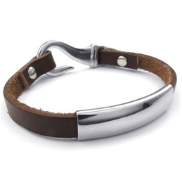 Skillful Manufacture Delicate Colors Reliable Quality Titanium Leather Bangle