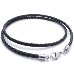 Skillful Manufacture Delicate Colors Excellent Quality Titanium Leather Necklace