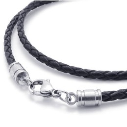 Finely Processed Delicate Colors High Quality Titanium Leather Necklace