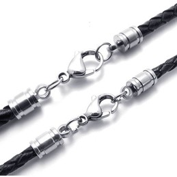 Finely Processed Delicate Colors High Quality Titanium Leather Necklace
