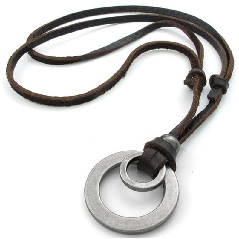 Deft Design Delicate Colors Reliable Quality Titanium Leather Necklace