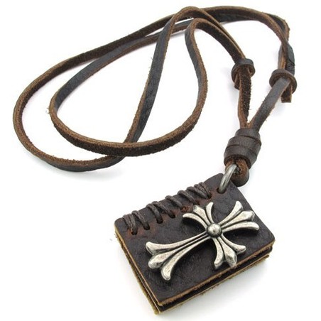 Beautiful Design Color Brilliancy Excellent Quality Titanium Leather Necklace