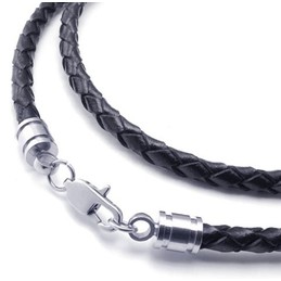Professional Design Delicate Colors Reliable Quality Titanium Leather Necklace