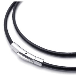 Fashionable Patterns Color Brilliancy Superior Quality Titanium Leather Necklace