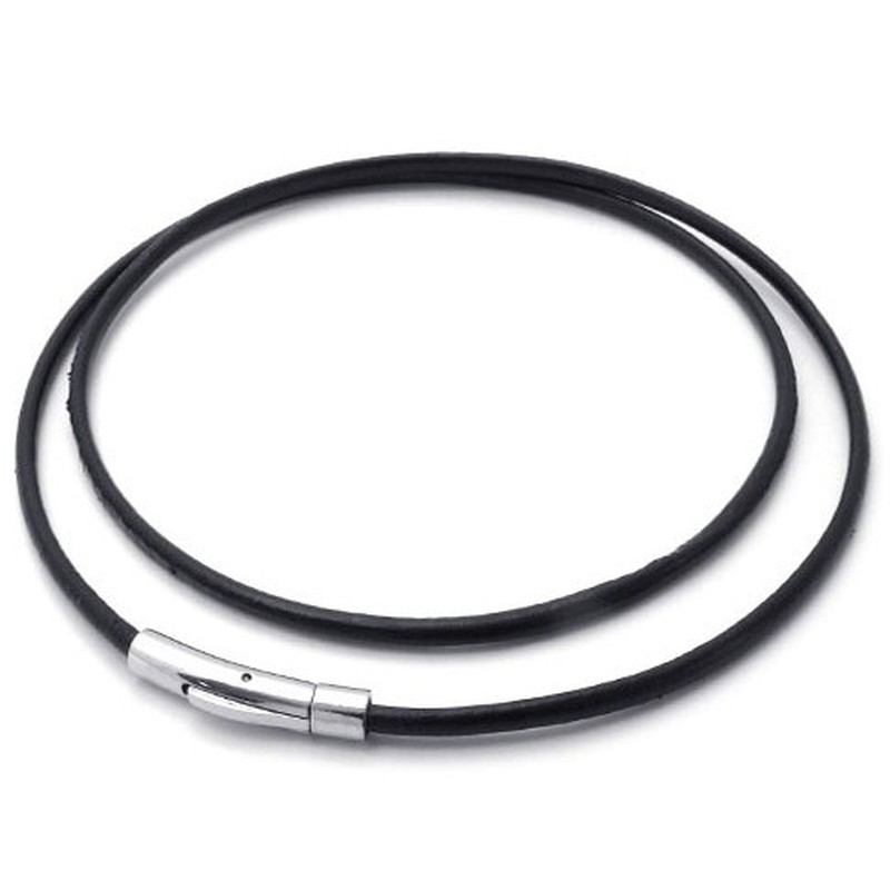 Fashionable Patterns Color Brilliancy Superior Quality Titanium Leather Necklace