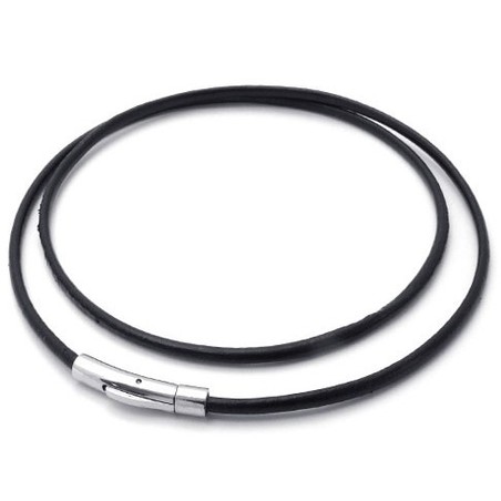 Fashionable Patterns Color Brilliancy Superior Quality Titanium Leather Necklace