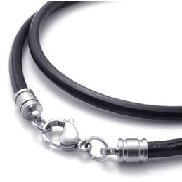 Professional Design Delicate Colors The Queen of Quality Titanium Leather Necklace