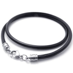 Professional Design Delicate Colors The Queen of Quality Titanium Leather Necklace