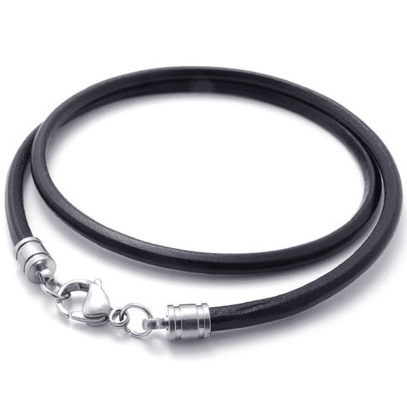 Professional Design Delicate Colors The Queen of Quality Titanium Leather Necklace