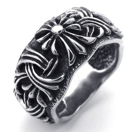 Fashionable Patterns Color Brilliancy Excellent Quality Titanium Ring