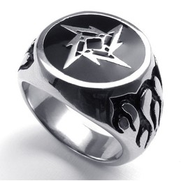 Fashionable Patterns Color Brilliancy Stable Quality Titanium Ring