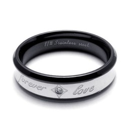 Elegant Shape Color Brilliancy Durable in Use Titanium Ring