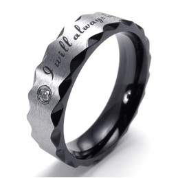 Beautiful Design Color Brilliancy Reliable Reputation Titanium Ring