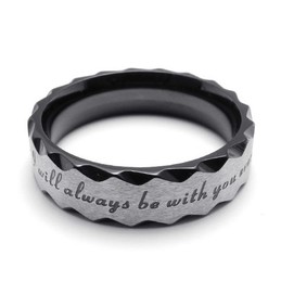 Beautiful Design Color Brilliancy Reliable Reputation Titanium Ring