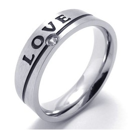 Beautiful Design Color Brilliancy to Have a Long Standing Reputation Titanium Ring