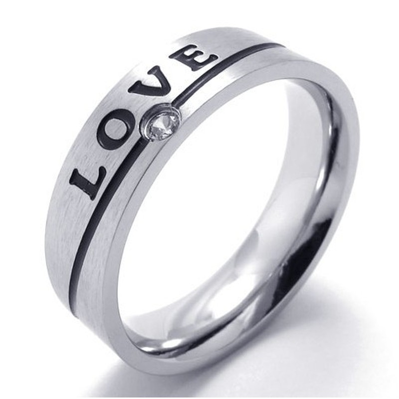 Beautiful Design Color Brilliancy to Have a Long Standing Reputation Titanium Ring